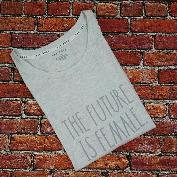 NWT Rae Dunn The Future Is Female Graphic Tee T- Shirt Comfy  1X - Picture 3 of 11